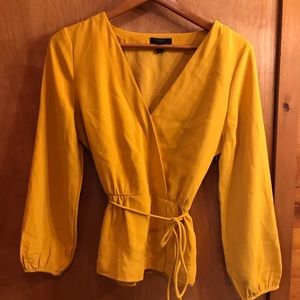 J. crew mustard yellow blouse - size 10
